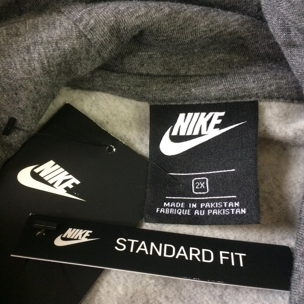 Nike Funnel Neck Fleece Pullover Hoodie Plus Sz 2X - Picture 8 of 9